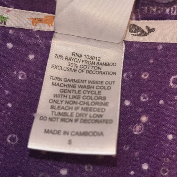 Munki Munki purple and pink champagne themed pajama top only size small flannel - Picture 5 of 6